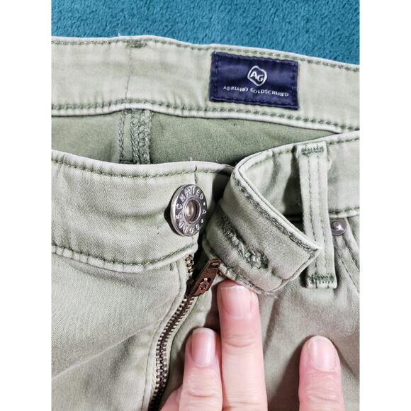 Adriano Goldschmied Jeans Size 28 Womens Green Mid Rise Crop Cigarette USA - Picture 5 of 13